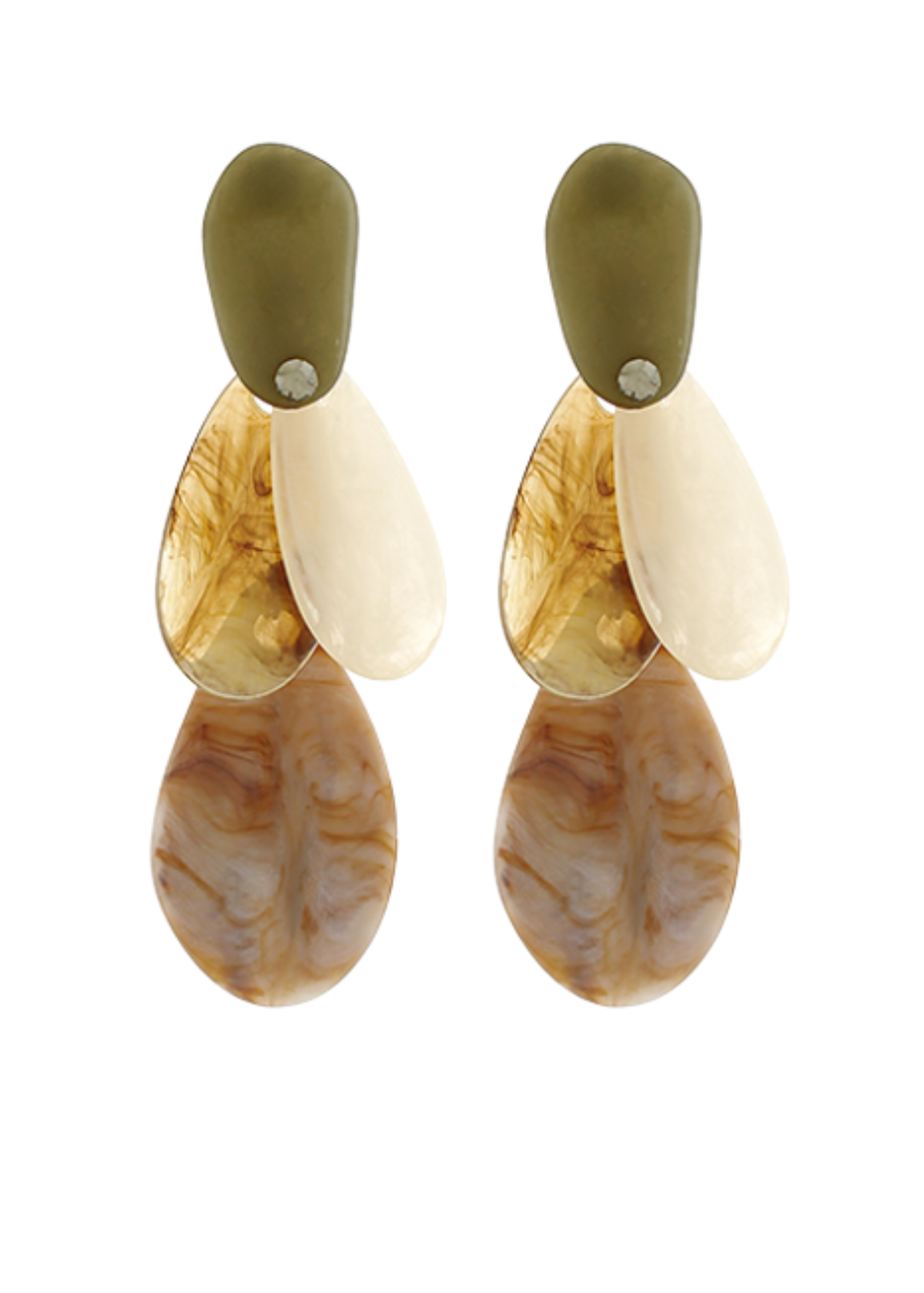 Linear Teardrop Long Earrings