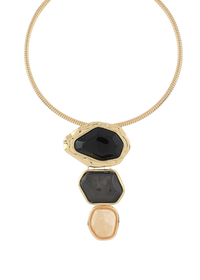 3 Geometric Charm Omega Necklace