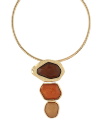 3 Geometric Charm Omega Necklace