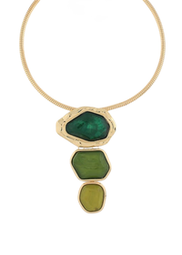 3 Geometric Charm Omega Necklace