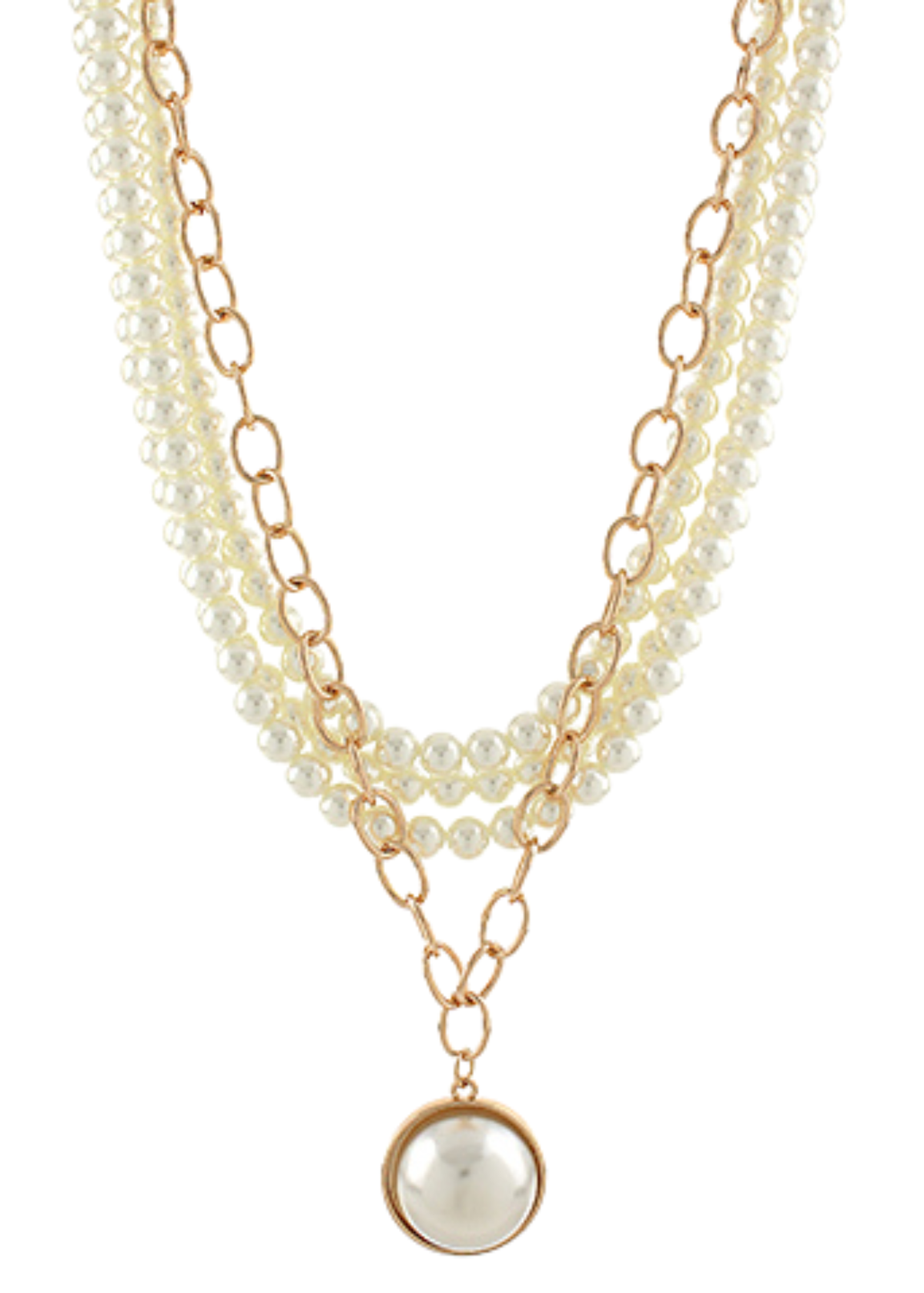 Pearl & Chain Multi Layered Necklace