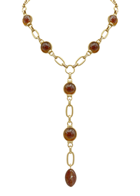 Pearl & Oval Chain Y Necklace