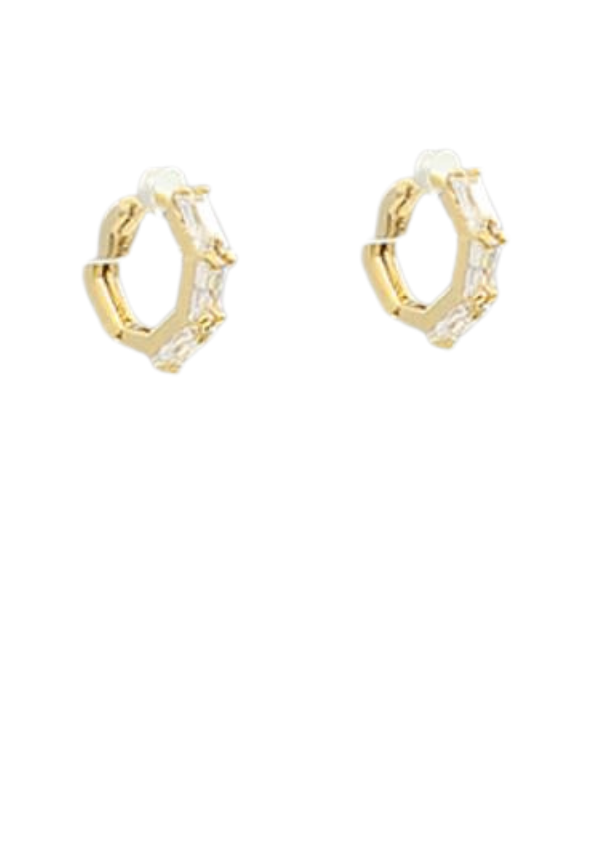Crystal Studded Hoops