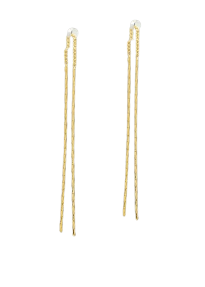 Chain Threader Double Piercing Earrings