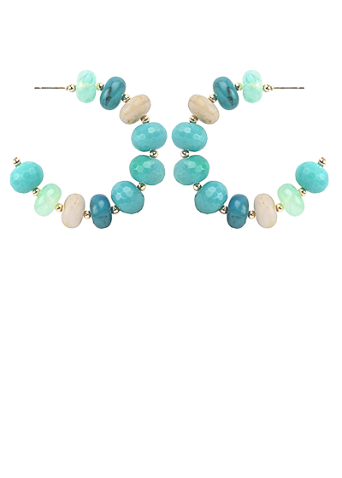 Marble Rondelle Bead Hoops