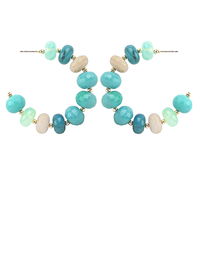 Marble Rondelle Bead Hoops