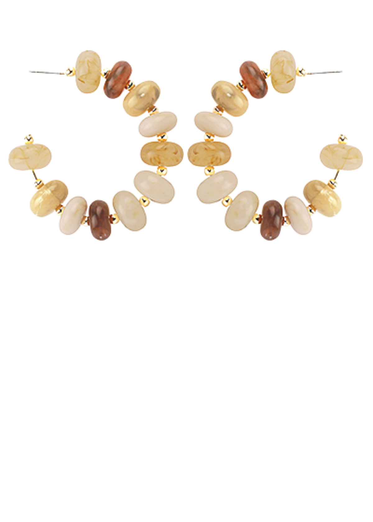 Marble Rondelle Bead Hoops