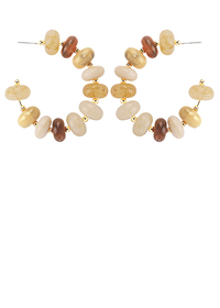 Marble Rondelle Bead Hoops