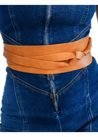 Tie-On Waist Cinching Obi Wrap Belt
