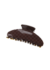 Jumbo Stripe Plaid Oval Hair Claw Clips