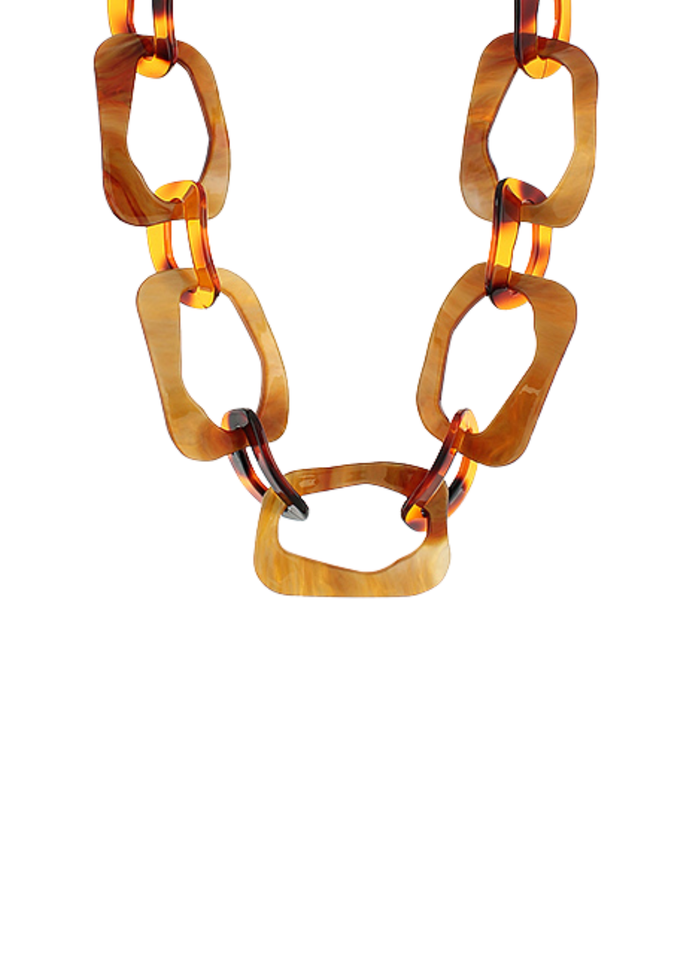 Geometric Square Choker - Tortoise