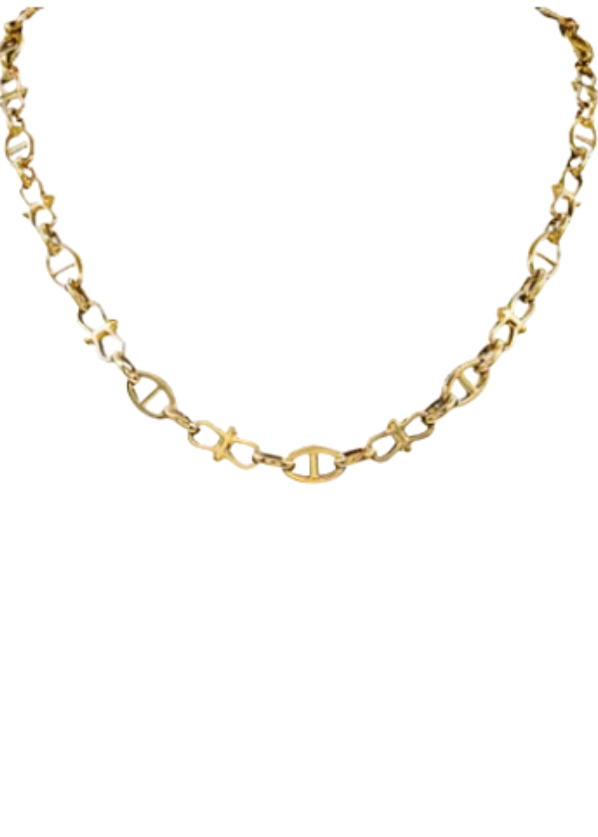 Fancy Chain Necklace-Gold