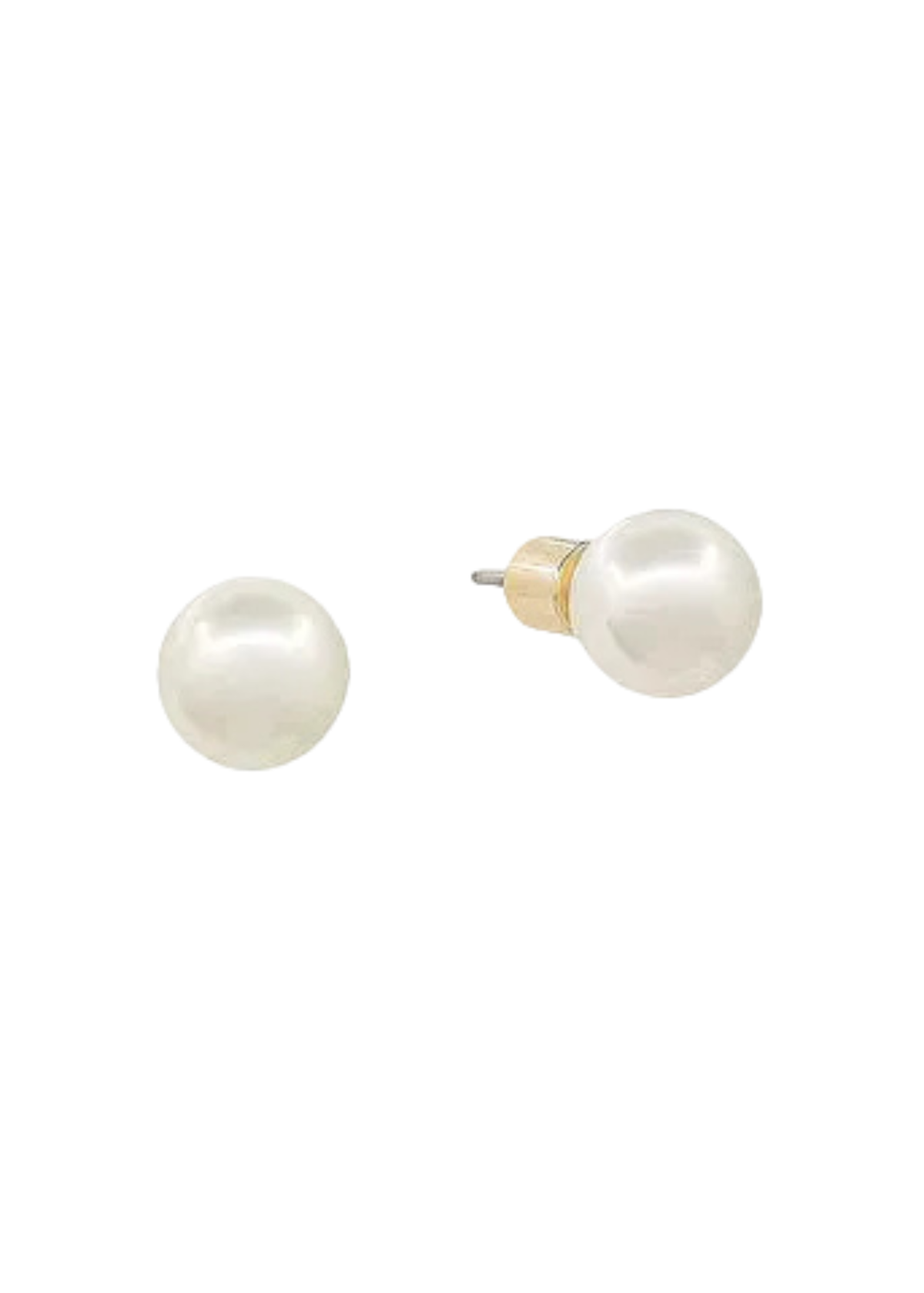 8mm Pearl Earrings - Cream