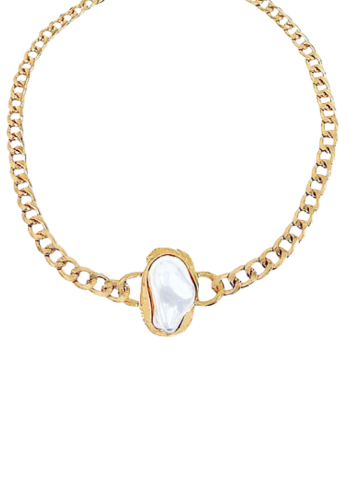 Baroque Pearl Necklace - Gold