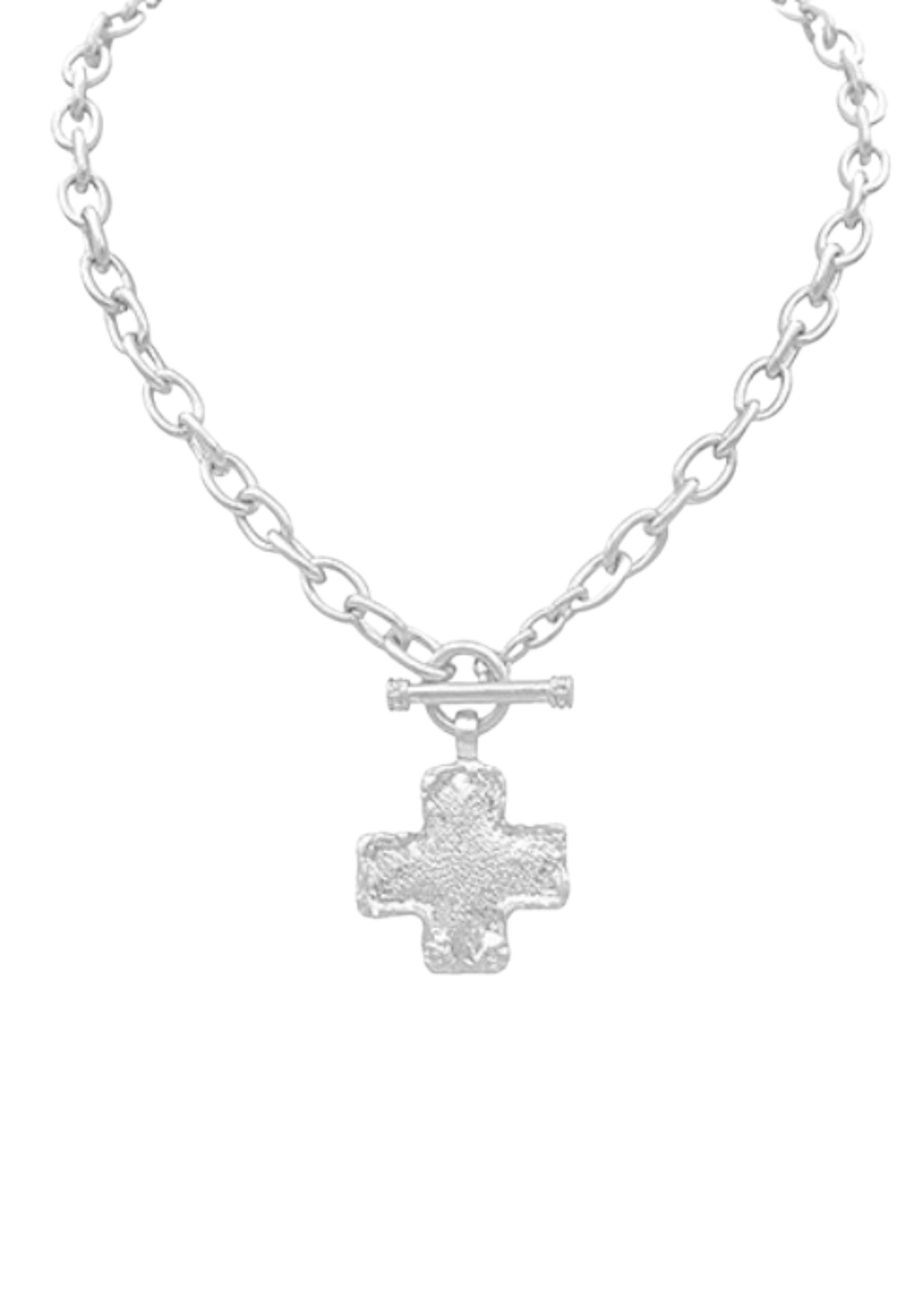 Textured Cross Necklace