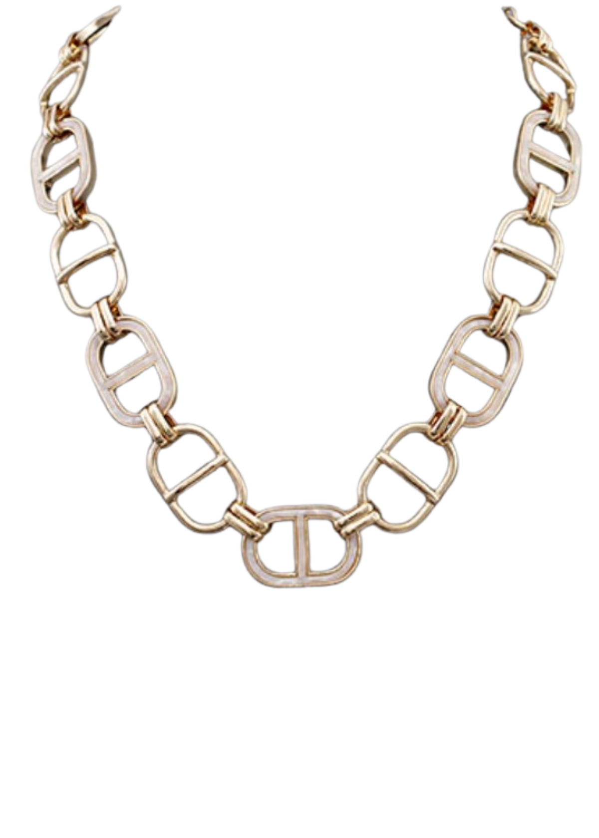 Acrylic & Metal Mix Chain Necklace