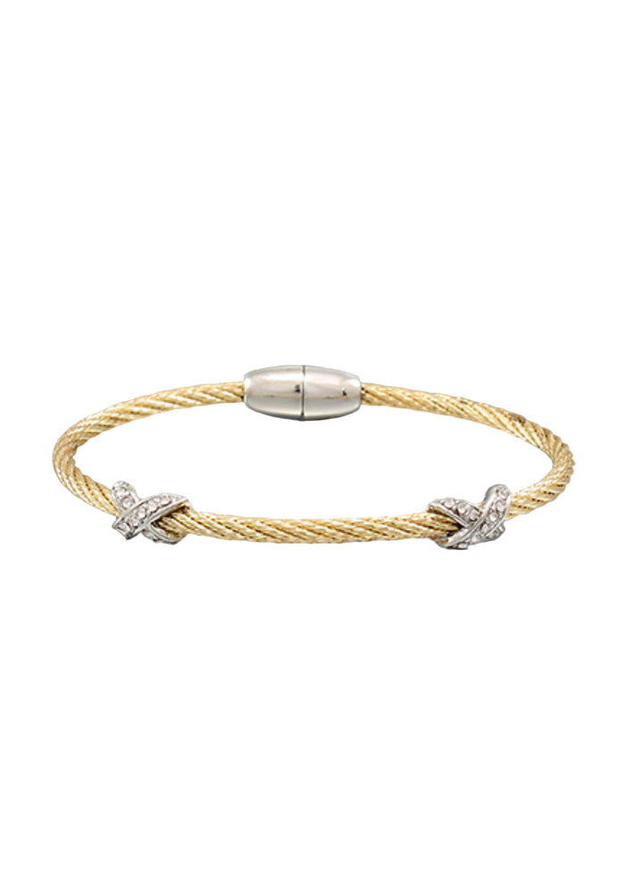 CrissCrossed Crystal Cable Bracelet
