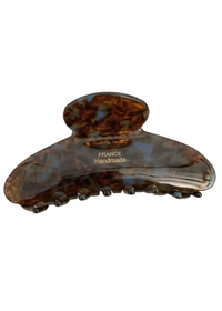 Floral Caramel Polka Dot Claw Clip