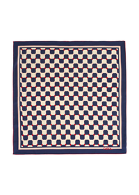 Checkerboard Silk  Bandana Scarf