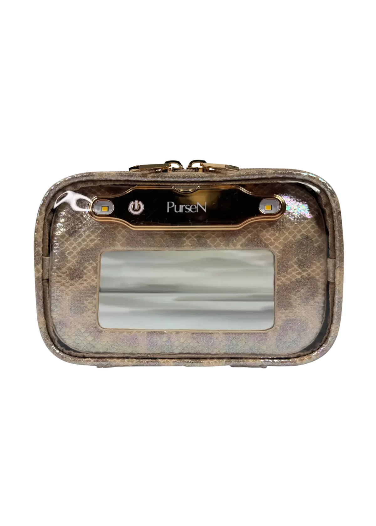 Littmini Lighted Mirror Case- Glimmer Leopard