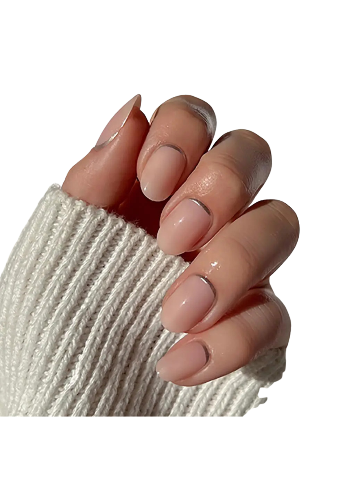 Silver Belle Press-On Nails | Silver Accent