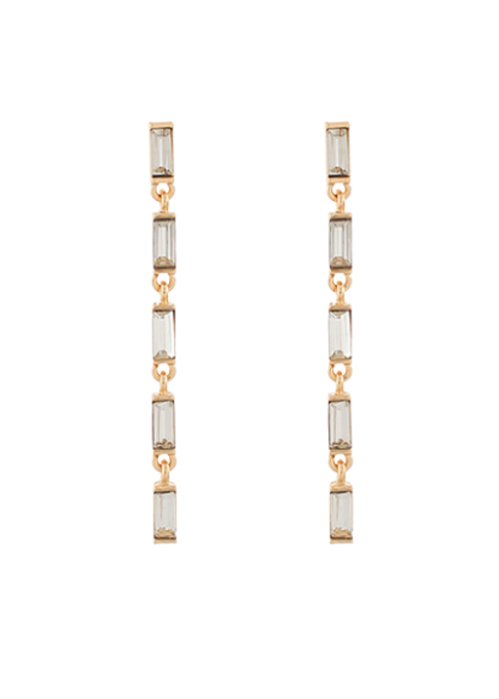 Glass Bead Linear Drop Earrings