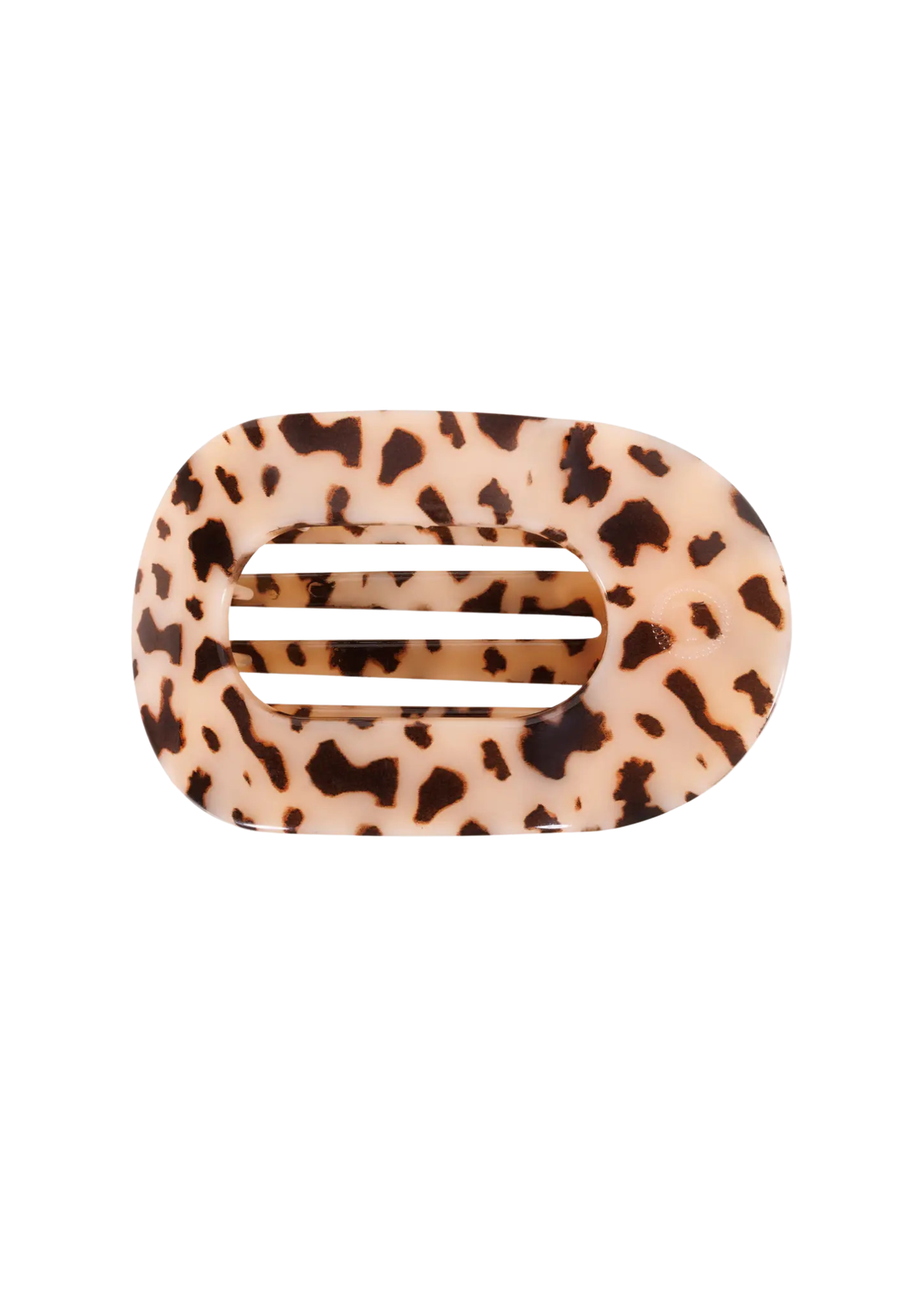 Blonde Tortoise Medium Flat Round Clip