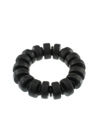 Round Wood Bead Bracelet - Black