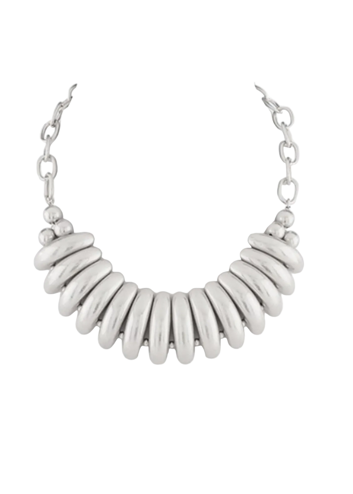 Vintage Dome Shape & Chain Necklace