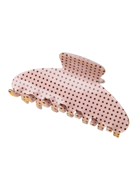 Jumbo Stripe Plaid Oval Hair Claw Clips