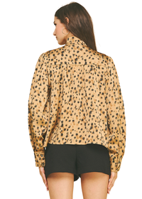Tie Neck Button Down