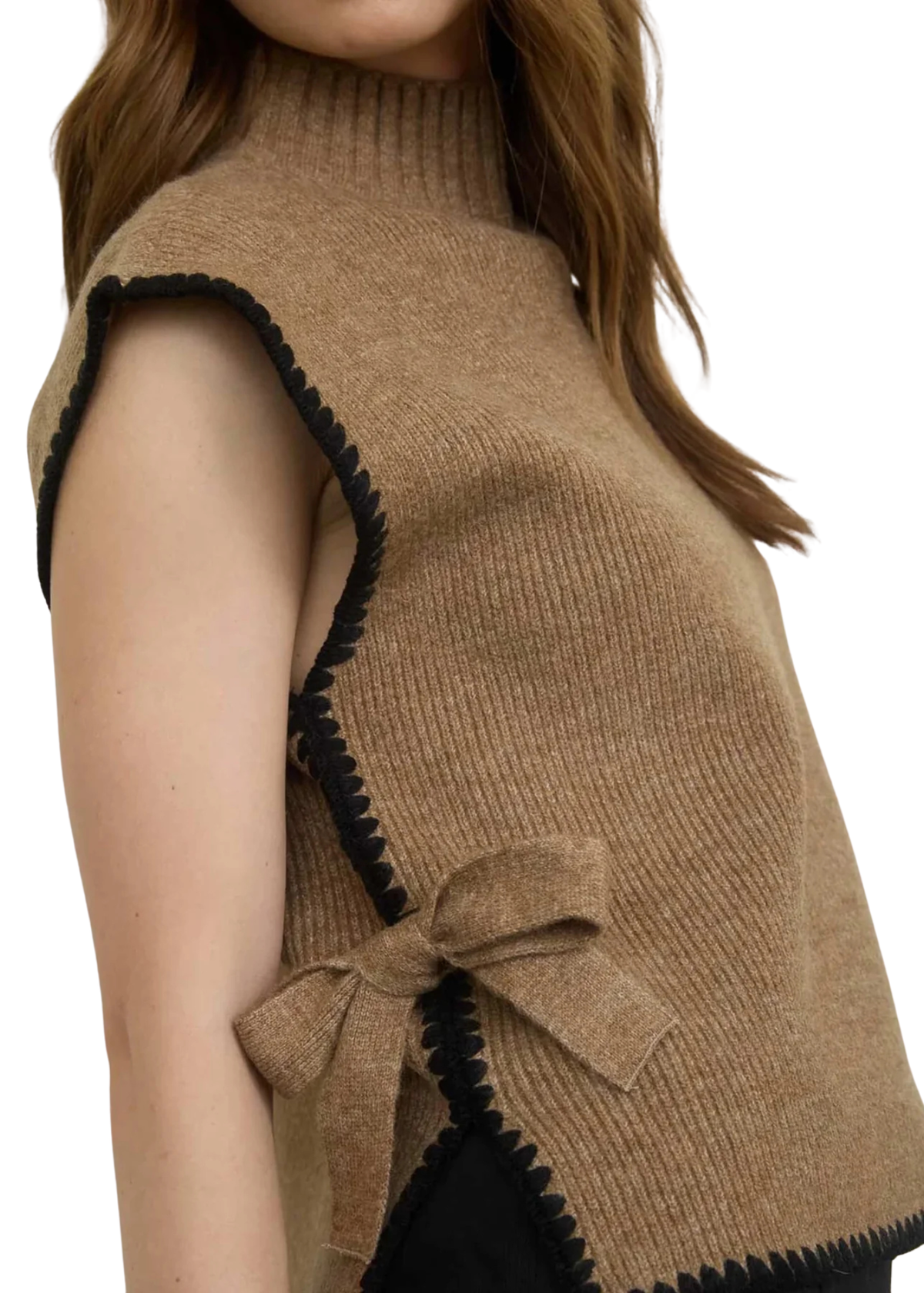 Stitch Side Tie Sweater Top