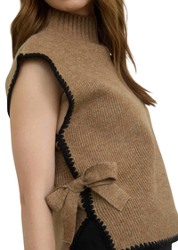 Stitch Side Tie Sweater Top