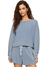 Circuit Knit Denim Sweatshirt