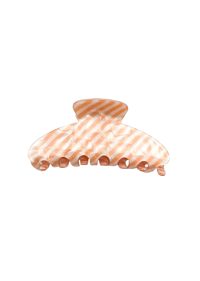 Classic Striped Oval Hair Clip