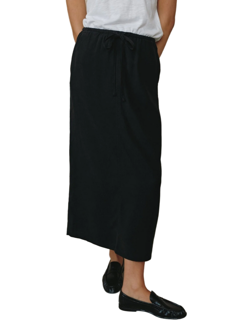 Back Slit Skirt - Vintage Black