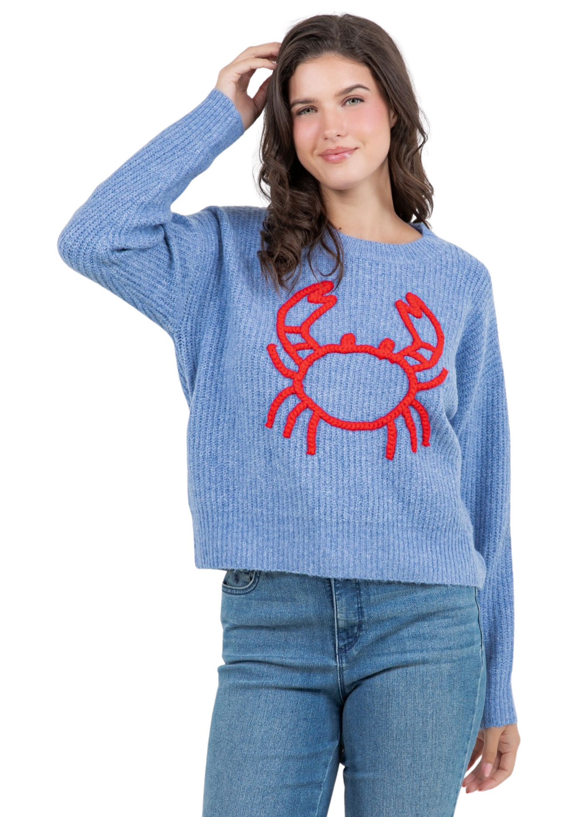 Crab Embroidered Sweater
