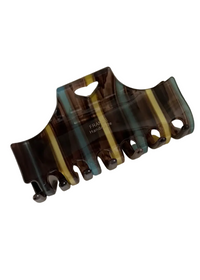 Vintage Heart Stripe Acetate Hair Claw
