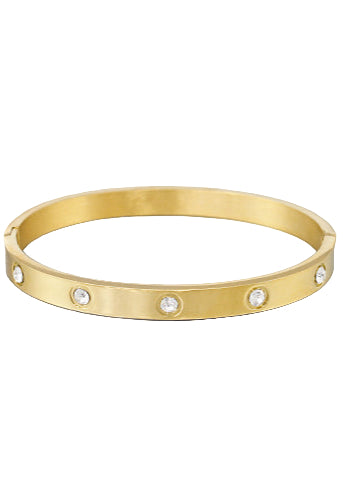 CZ Station Stainless Steel Bracelet