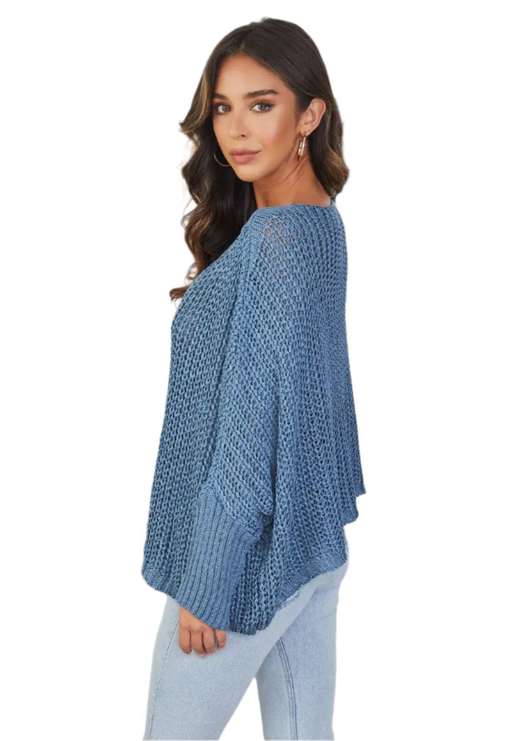 Boatneck Drop Shoulder Long Sleeve Sweater