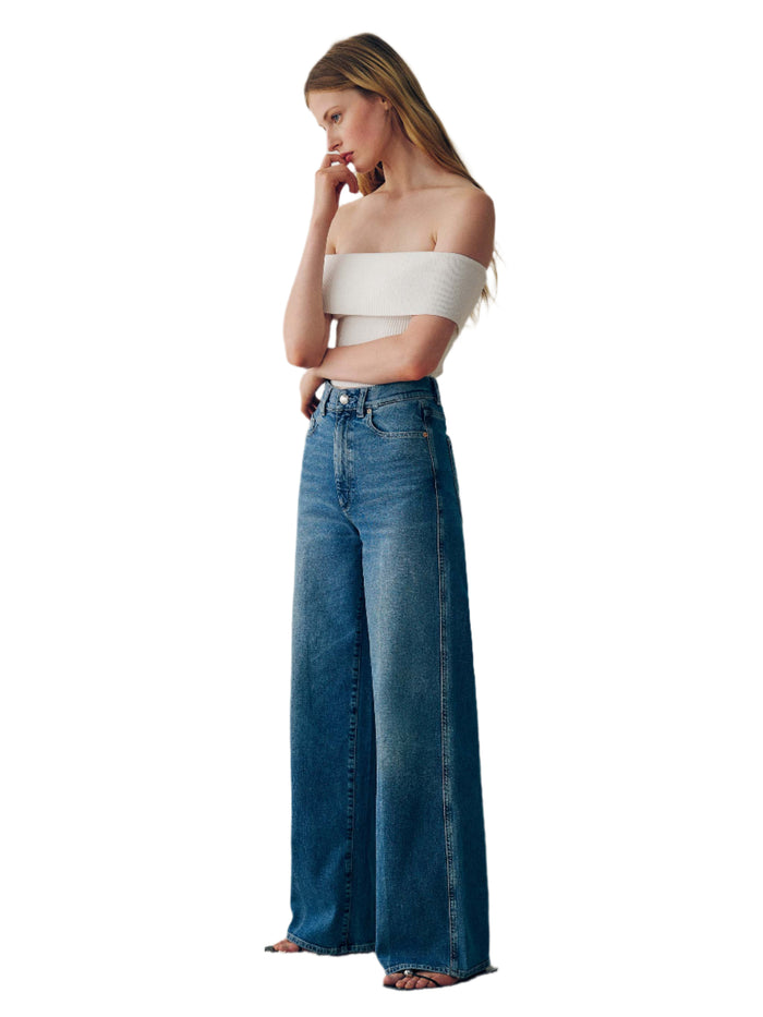 Hepburn Wide Leg: High Rise Vintage 32"