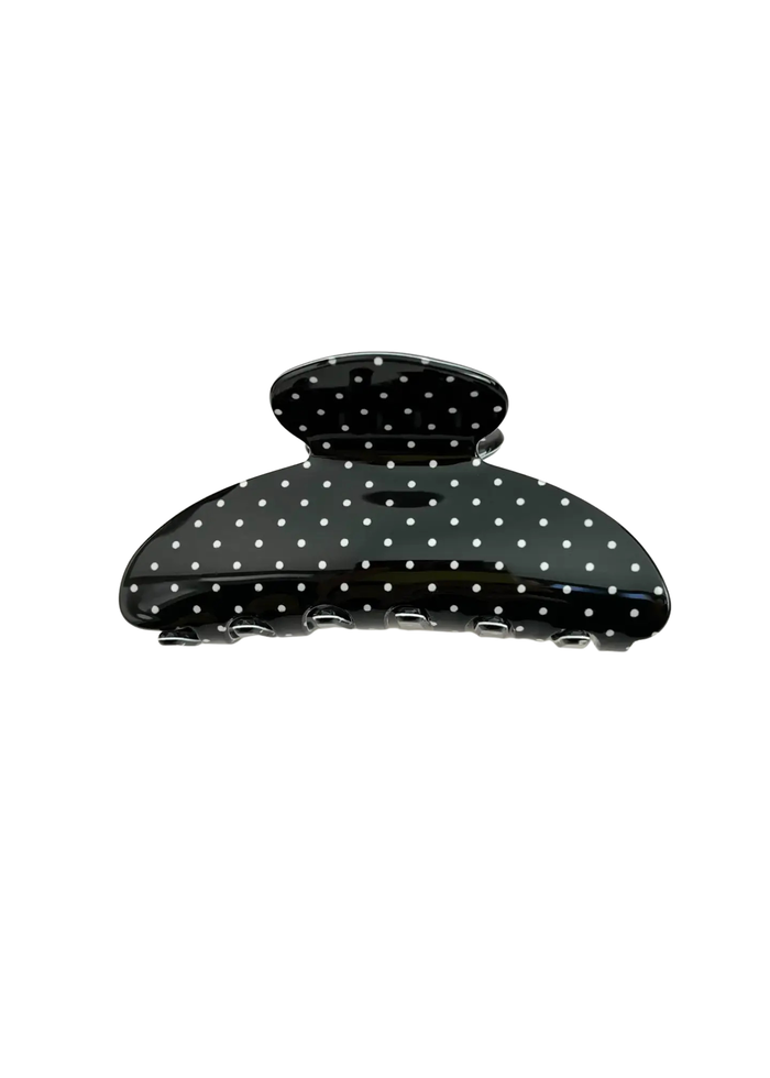 Classic Polka Dot Half Round Hair Clip