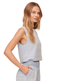 Boxy Button Back Top