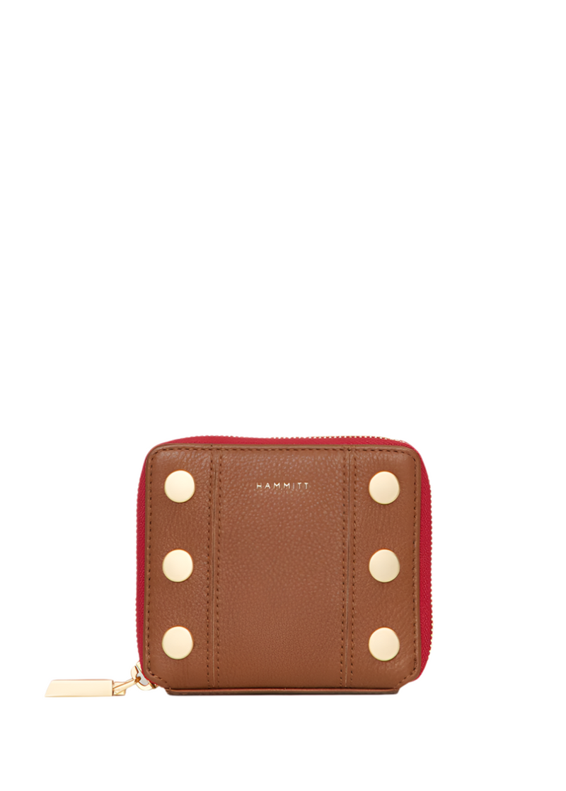 5 North Wallet - Mahogany Pebble/Brushed Gold