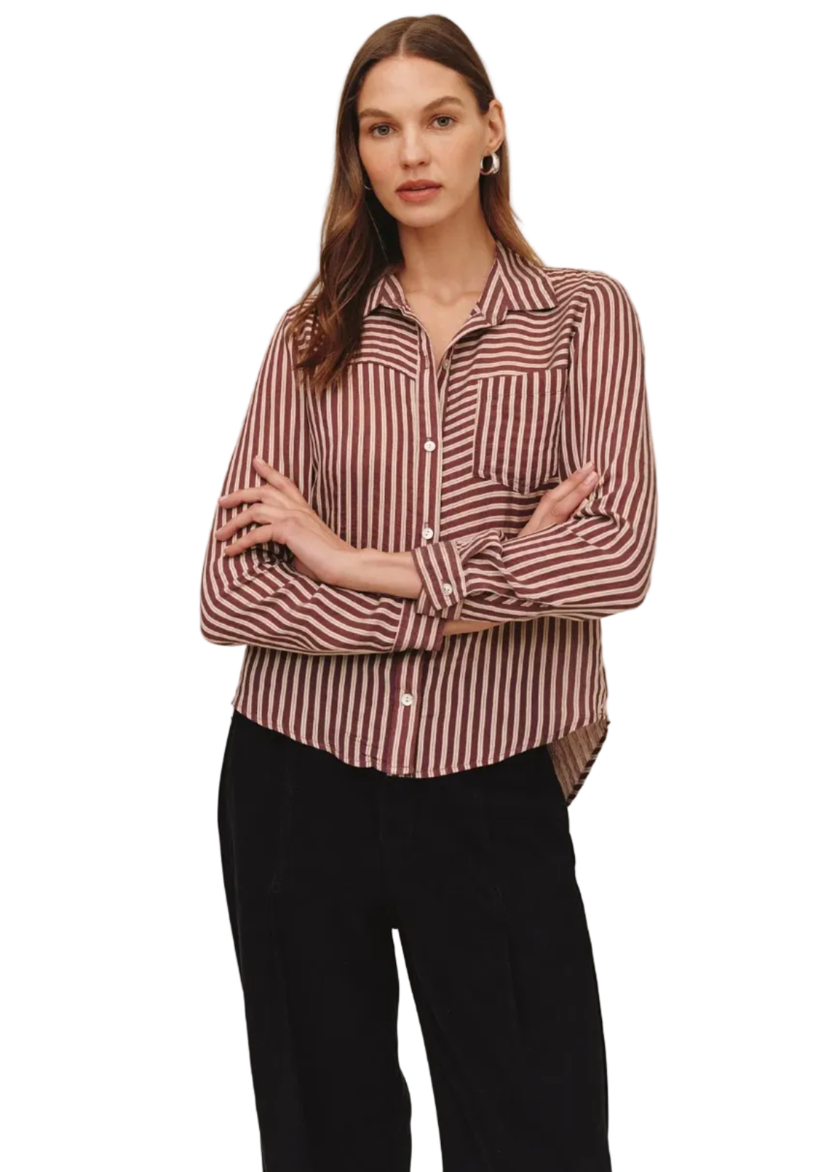 Seamed Button Down Shirt