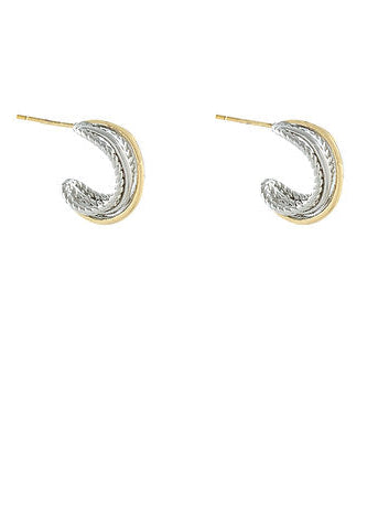 Two-Tone 6 Layered Hoops - Two-Tone