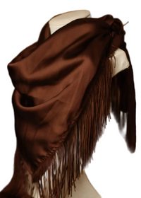 Solid Fringe Scarf - Chocolate Brown