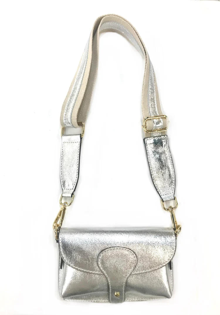Leather Metallic Belt Bag