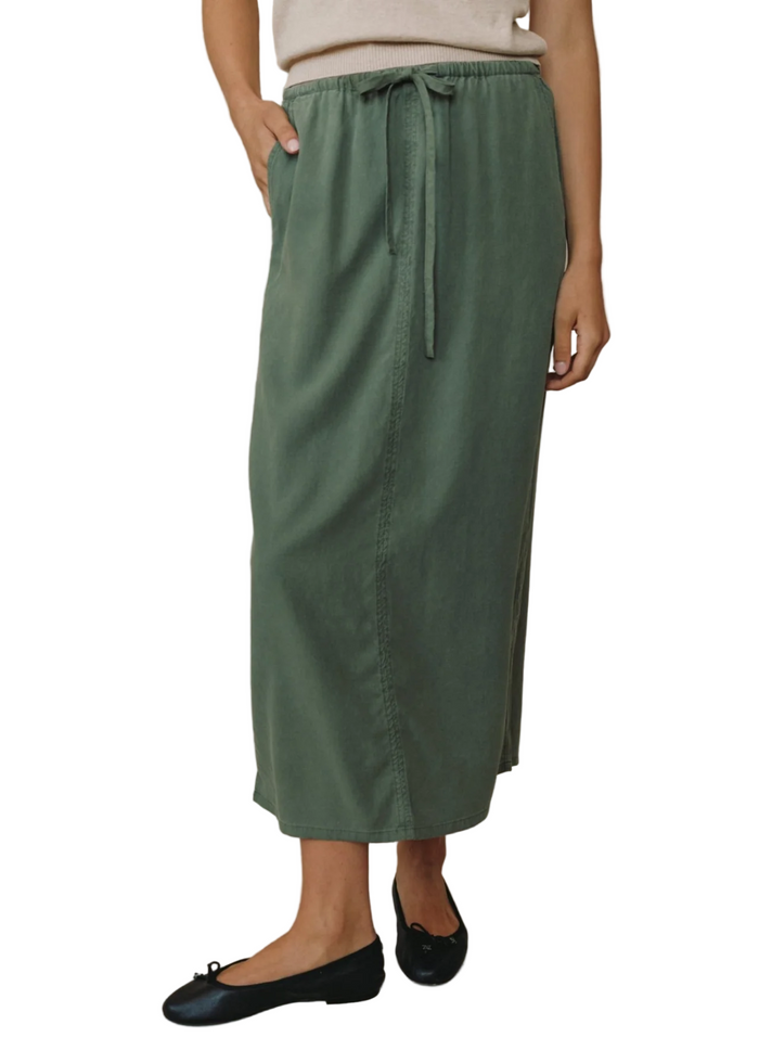 Back Slit Skirt - Fernwood