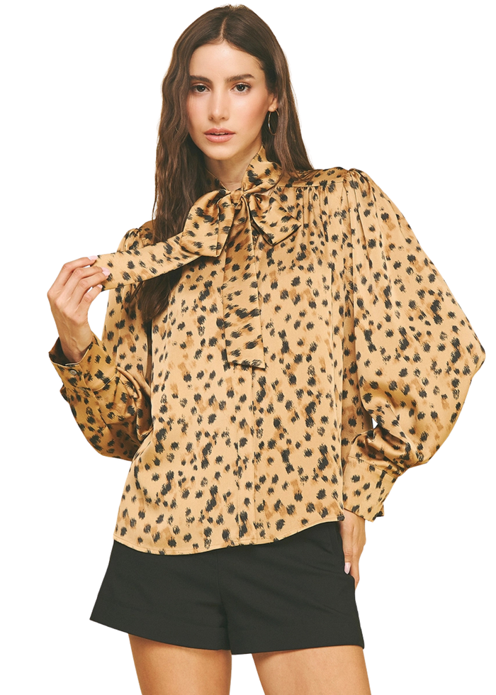 Tie Neck Button Down